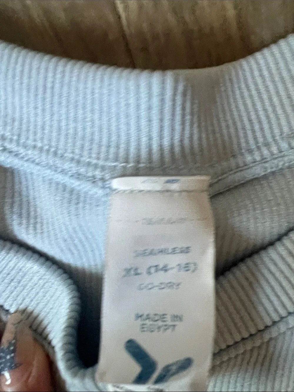 Old Navy Light Blue Ribbed Short Sleeve Tee